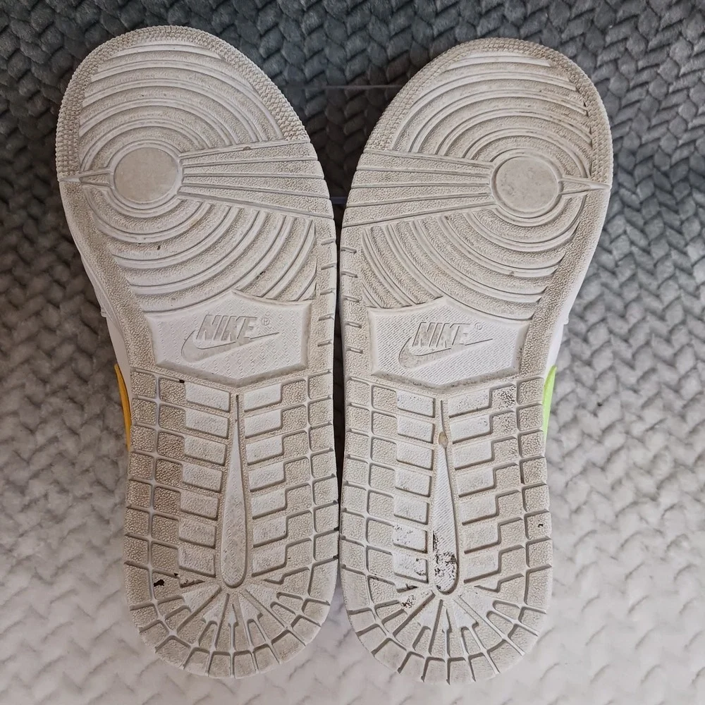 Air Jordan 1 Low White Multi Color Swoosh Men's Sneakers Shoes Size 8